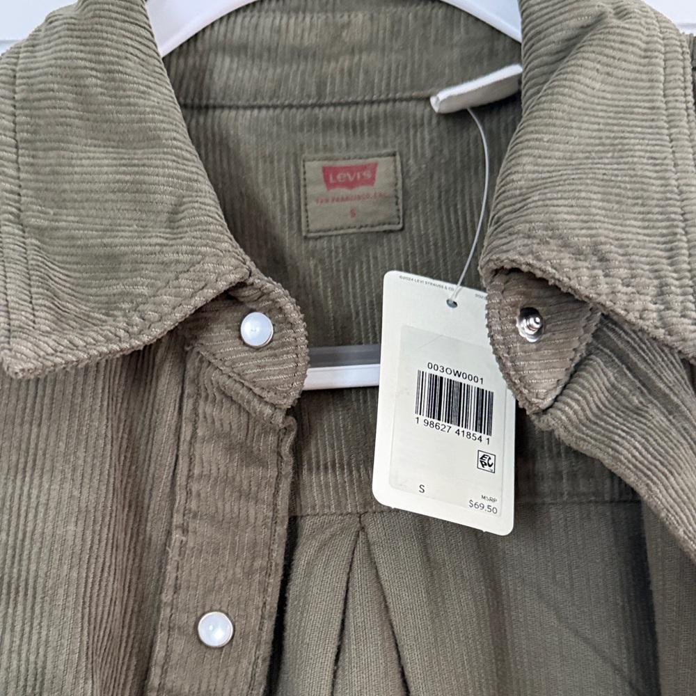 Levi's Olive Green Corduroy Overshirt - Picture 3 of 3